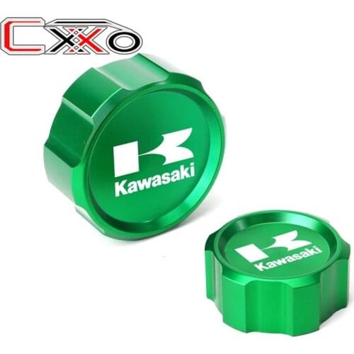 Motorcycle CNC Rear & Front Brake Fluid Reservoir Cap Cylinder cover For Kawasaki Z1000SX ZX10R ZX6R Ninja 1000 Z900RS Z 750