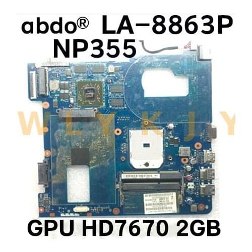 For Samsung NP355 NP355C4C NP355V5C Notebook Motherboard QMLE4 LA-8863P BA59-03567A HD7600 1GB BA59-03568A BA59-03402A