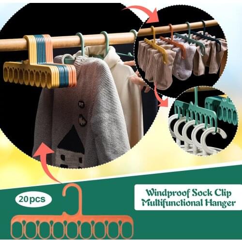 Multi-function Folding Magic Hanger Nine-hole Rotating Magic Clothes Hanger Wardrobe Drying Clothes Home Bedroom Storage Holder