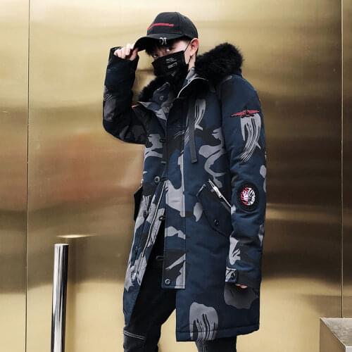 2019 Fashion Winter New Fur Jacket Men Warm Coat Fashion Casual Parka Medium-Long Thickening Coat Men for Winter