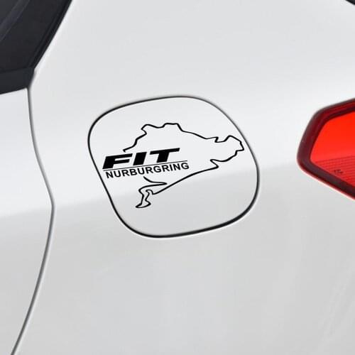 Car Fuel Tank Cap Sticker For Honda Fit Motor Graphical Captivating Racing Road Nurburgring Decor Decal Auto Tuning Accessories