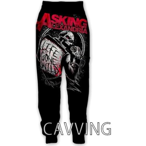 New Fashion 3D Print Asking Alexandria Casual Pants Sports Sweatpants Straight Pants Sweatpants Jogging Pants Trousers P02