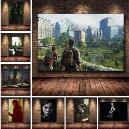 Movie game "The Last of Us" posters and canvas paintings, zombie survival horror wall art wallpaper for family bedroom decoratio