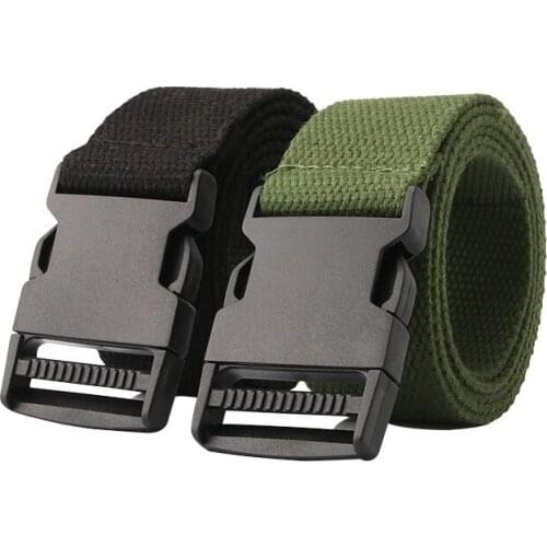 Unisex Plastic buckle canvas belts outdoor Mountain hiking waist strap hunting military training tactical belt jeans waistband