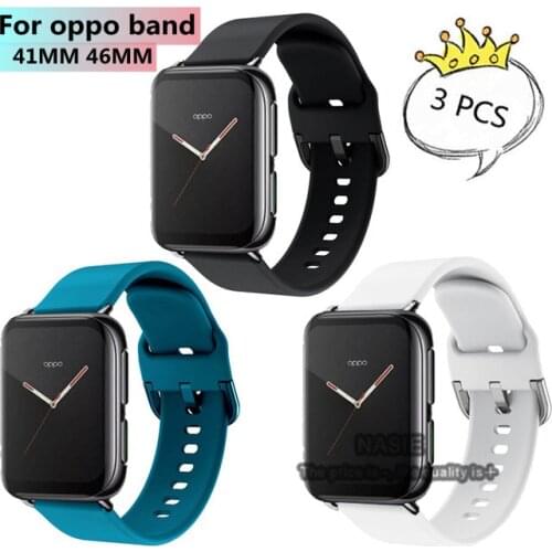 41mm 46mm Silicone Band for OPPO Watch Watchband Bracelet Strap 3PCS for OPPO Watch Band