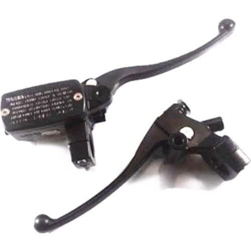 Black Motorcycle 7/8" 22mm Handlebar Hand Control Reservoir Brake Clutch Levers For Harley Honda Yamaha Chopper Old School