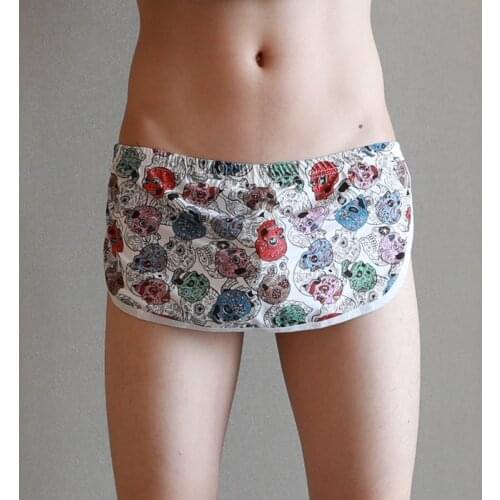 Sexy LinUnique Mens Double Underwear Boxer Gay Man Arrow Inside Pants Sexy Lingerie Open Crotch Crotchless Panties