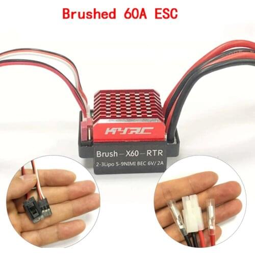 Brushed ESC 60A Two-way Brushed Electronic Speed Controller ESC For 1/10 RC Car Buggy Crawler Repair Replacement Parts