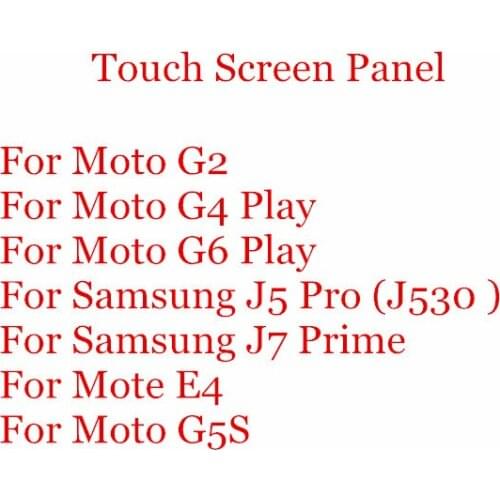 Touch Screen Glass Lens For Motorola G2 G4 Play G5S G6 Play Moto E4 For Samsung J5 Pro 2017 J530 J7 Prime G610