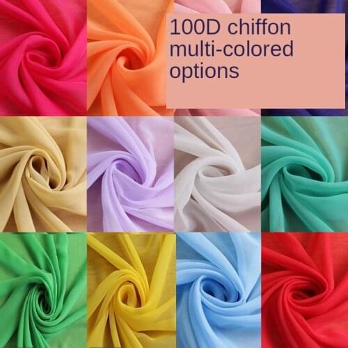 Comfortable High-grade Permeability Georgette Chiffon Fabric for Dress Sewing Tulle Sequin Chiffon Fabric for Sewing Wedding