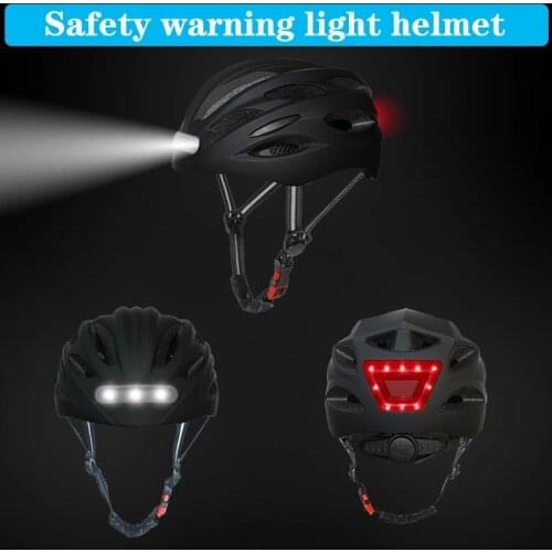 Bicycle Helmet LED Light Lamp City Cycling Prosessional Adult Bike Cap Headlight Taillight for Scooter Motorcycle Cycling Helmet