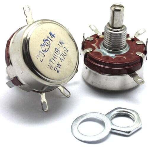 WTH118-1A(2W) Single Turn Carbon Film Potentiometer 470R