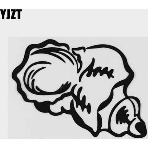 YJZT 14.3CM×10.7CM Personality Marine Animal Conch Decal Car Sticker Vinyl 18A-0070
