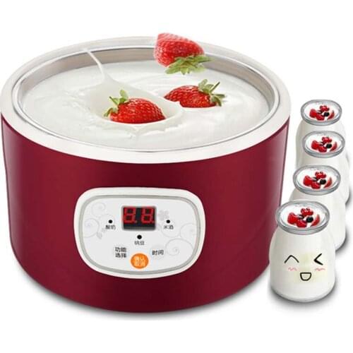 Yogurt Makers Machines With Glasses Jars Cups Pot Multifunction Fermenter Electric Kitchen Appliances Home Rice Wine Natto Maker