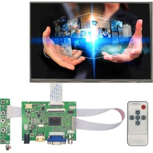 Latumab 10.1" LCD Display EJ101IA-01G 1280X800 HD LCD Display For Raspberry Pi Monitor with Driver Control Board 2AV HDMI VGA