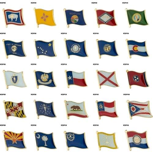 Badges flag badge U.S.A Texas State flag lapal pin on backpack pins for clothes