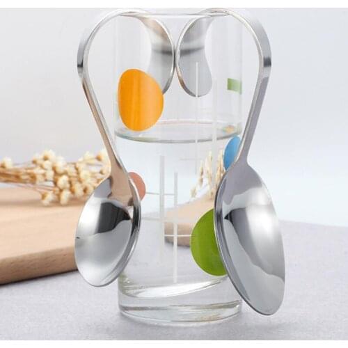 100PCS Stainless Steel Canape Serving Spoon Shiny Polish Stainless Steel Sea Food Serving Spoon with Bendy Handle