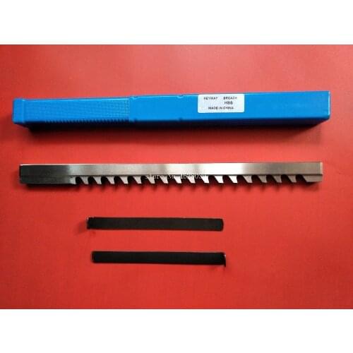 12mm D Push Type Keyway Broach Cutter & Shim HSS High Speed Steel CNC Cutting Tool with Shims
