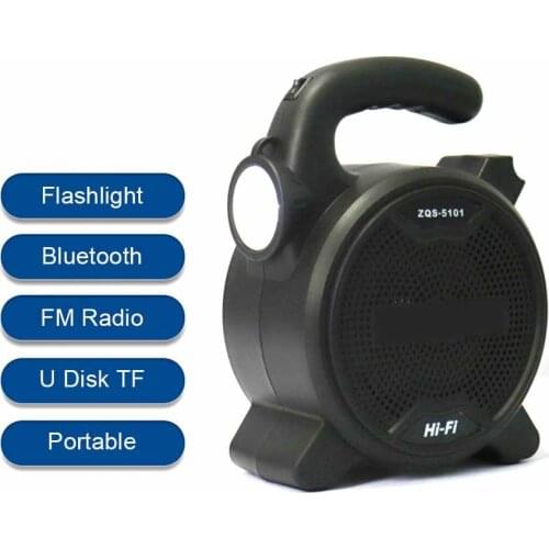 2021 Portable Bluetooth Speaker Mini Wireless Loudspeaker Sound System Outdoor Speaker AUX With Flashlight Support FM TF Card