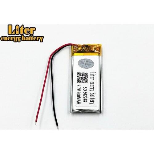 3.7V 600mAh 602248 Lithium Polymer Li-Po Rechargeable li ion Battery For Mp3 MP4 MP5 GPS Smart Watchband Vedio Game toys