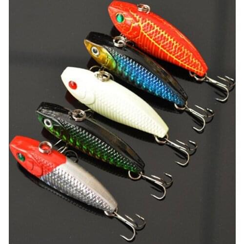 6G/5CM Artificial VIB Luminous High Quality Plastic Fishing Bait 3D Eyes Anti-Corrosion Freshwater Fishing Lure Hard Bait
