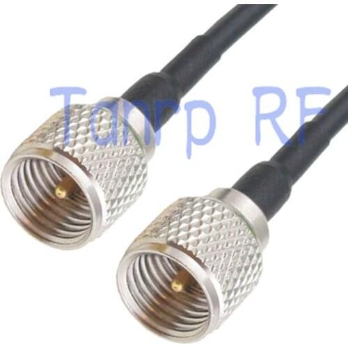 8in mini UHF male PL259 plug to mini UHF male RF connector adapter 20CM Pigtail coaxial jumper cable RG174 extension cord