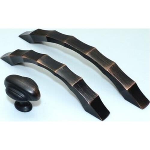 96mm 128mm vintage style kitchen cabinet door handles 5" black antique copper dresser cupboard drawer pulls knobs black antique