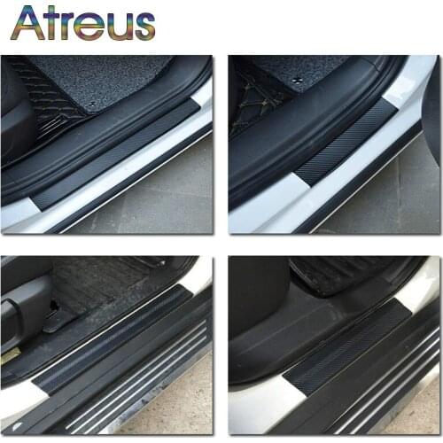 Auto carbon fiber scratch strip protection pad for Volkswagen BMW E46 E39 Mini Cooper Audi A4 B6 B8 A5 Ford Fiesta Kuga