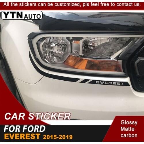Car Decals Fit For Ford Everest 2015 2016 2017 2018 2019 Head Light Racing Stripe Graphic Vinyl Cool Car Stickers Accessories
