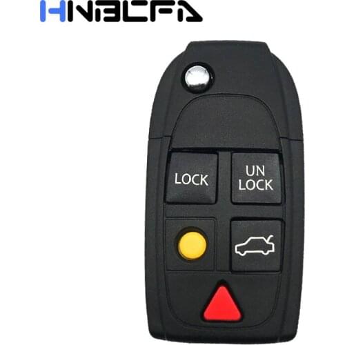 5 Buttons Car Key Fob Case For Volvo XC70 XC90 V50 V70 S60 S80 C30 Replacement Remote Flip Folding blank key Shell Cover