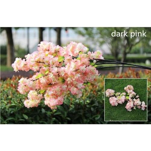 Four Branches Each Bouquet Simulation Cherry Blossom 1 m(39") Long Wedding Arch Decorative Flower Home Living room Decor