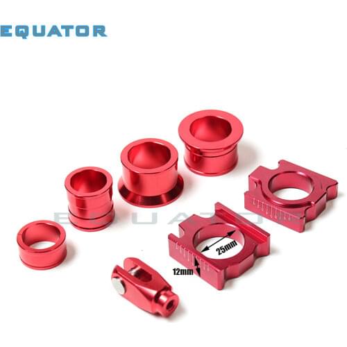 CNC Aluminum Rear Chain Adjuster Axle blocks with wheel busher Spacer sleeve and Brake clevis for CR125 CRF 250X 450R Dirt bike