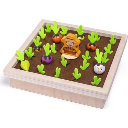 Wooden Early Learning Educational Memory Card Toy Vegetable Planted Board Role-Playing Games For Aduts And Kids