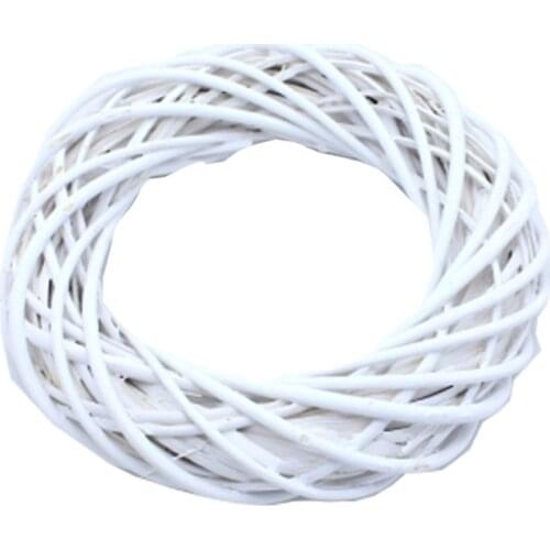 Door Hanging Rattan Wreath Circle DIY Christmas Crafts Vine Ring Hoop Easter Wedding Home Party Decoration Ornament