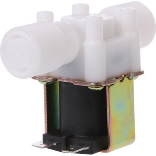 Electric Solenoid Valve Magnetic N/C Water Air Inlet Flow Switch 1/2\" DC 24V