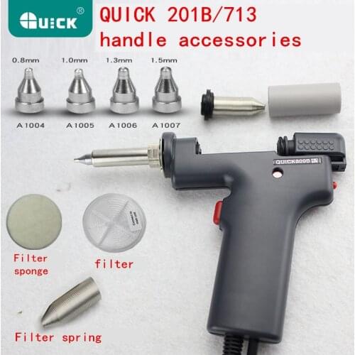 QUICK201B Electric Suction Gun, 201B Heater Assembly, Filter Sponge, Filter, Nozzle