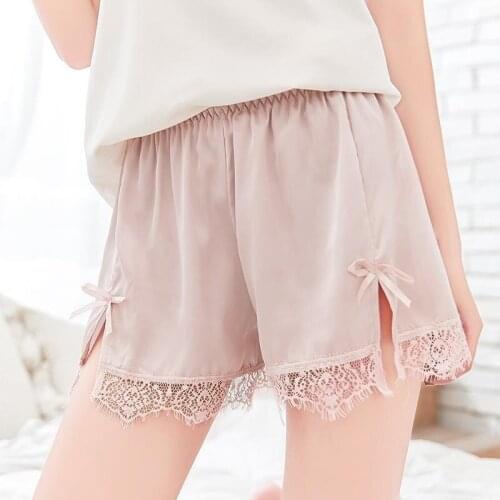 Ice Silk Lace Anti-Empty Womens Summer Pants Women Seamless Breathable Underwear Three-Point Bottoming Safety Shorts Y606