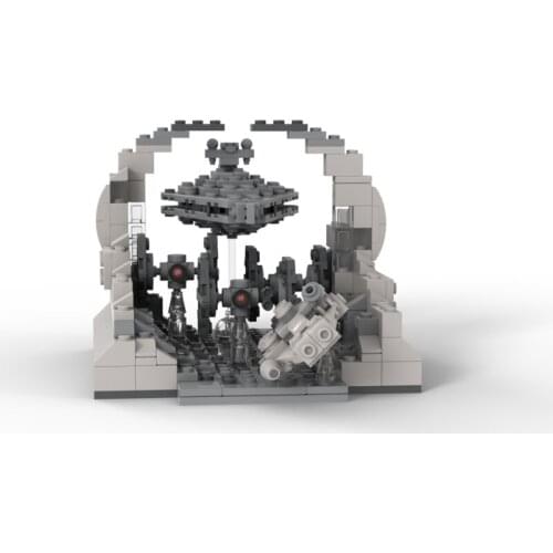 Technology building block MOC spaceship warship escape DIY assembled toy gift model