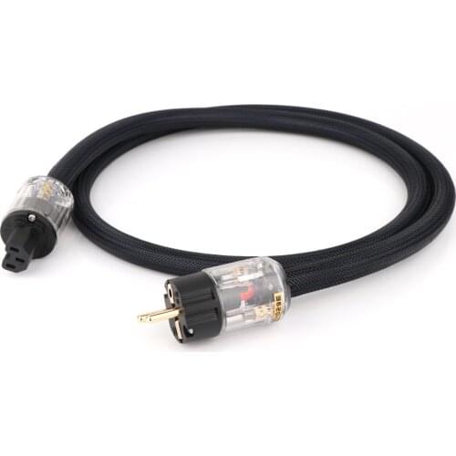 Hi-End copper AC power cable hifi audio US/EU power cord pure copper power cable with P-029/P-029E power plug connector