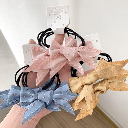 2 Piece Hair Ring For Girls Elastic Hair Bands Butterfly Hair Accessories Children Hair Rope Party Show Hair Styling Tools