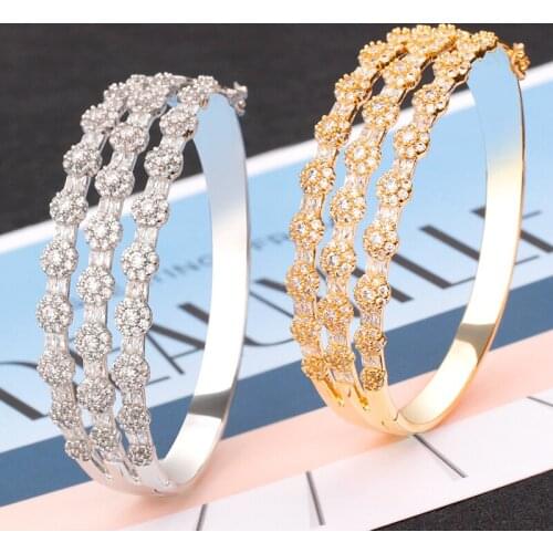 Bride Talk Trendy Fashion Women Bangle Cubic Zirconia Luxury Bridal Wedding Jewelry Super Quality New Year Gift For Friend lover