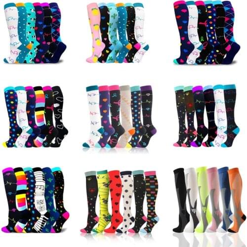 Multi Pairs/batch Dropship Compression Stockings Varicose Veins Socks For Men & Women Outdoor Sports Soccer Golf Tube Wholesales