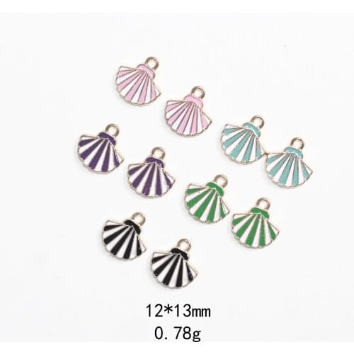 Novelty earrings, Korean earrings, quirky jewelry, drip stitching ocean shell alloy jewelry accessories earring pendant