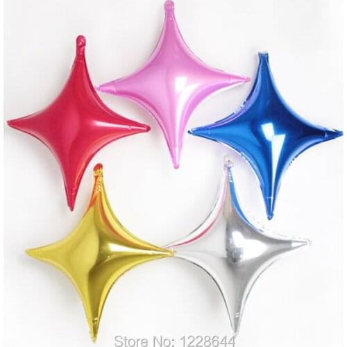 New Balloon decoration Star foil balloons 4 corners Wedding decoration Party supplies Birthday 5 colors choice 68*65cm 10pc/lot