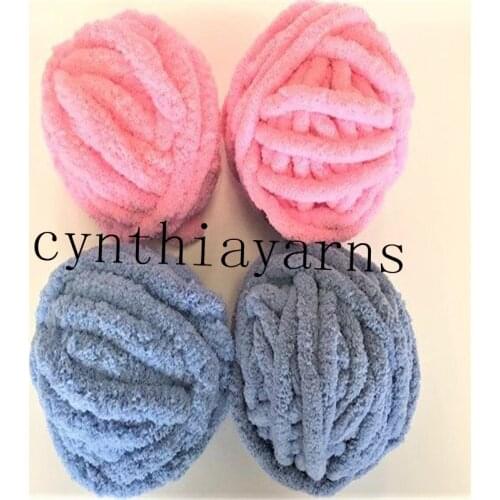 Wholesale 4pieces/lot 1000g chenille super thick yarn for hand knitting blanket scarf wool yarn winter warm crochet needle