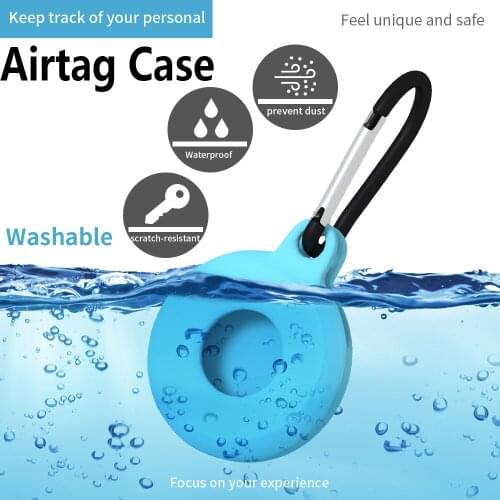 Original Liquid Silicone Airtag Case For Apple Airtag Protective Case Hangable Keychain Locator Tracker Portable Hook For Airtag