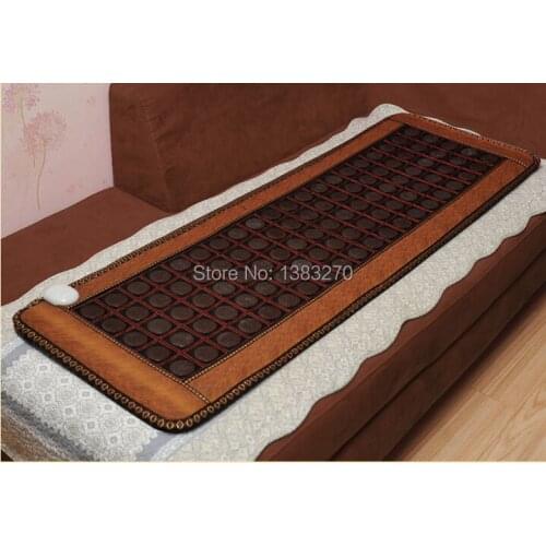 2020 Health Care Natural Tourmaline heating cushion Heat Jade Cushion for sleeping with free gift eye cover 50*150CM