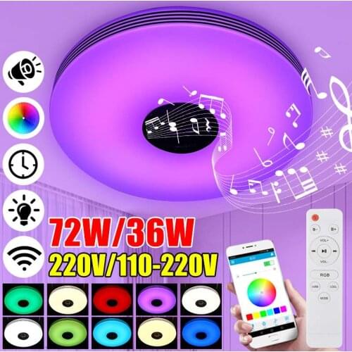 36W 72W Modern RGB Dimmable Ceiling Light Home Lighting APP bluetooth Music Light Bedroom Smart LED Ceiling Lamp Remote Control