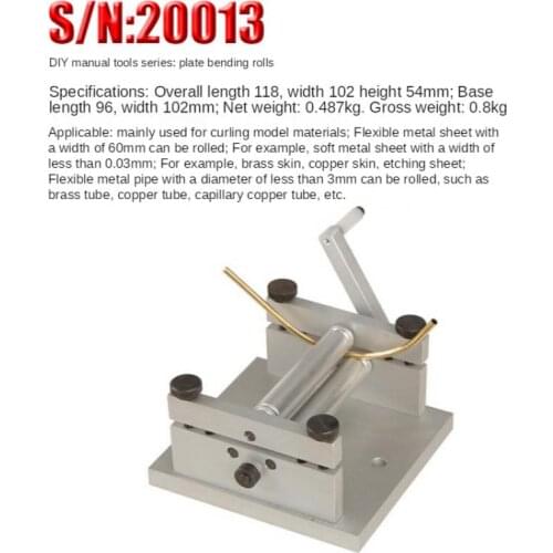 DIY Manual Plate Rolling Machine Soft Metal Sheet Soft Metal Tube Mini Bending Machine