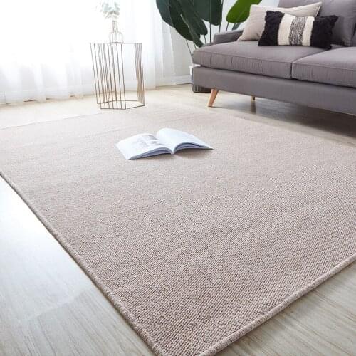 Wool Carpet Living Room Bedroom Nordic Full-Shop Solid Color Japanese Table Carpet Chinese Room Bedside Large Area Customization